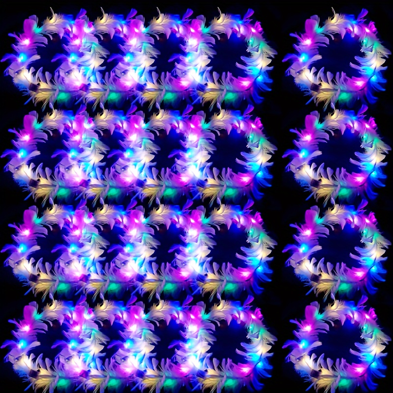 Glow In The Dark Party Glasses - 10 Stuks Led Veer Krans Kroon