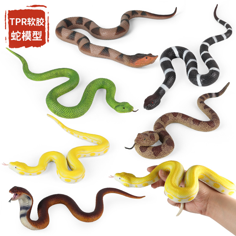 Prank Toys - Simulatie Zacht Rubber Dier Gouden Python