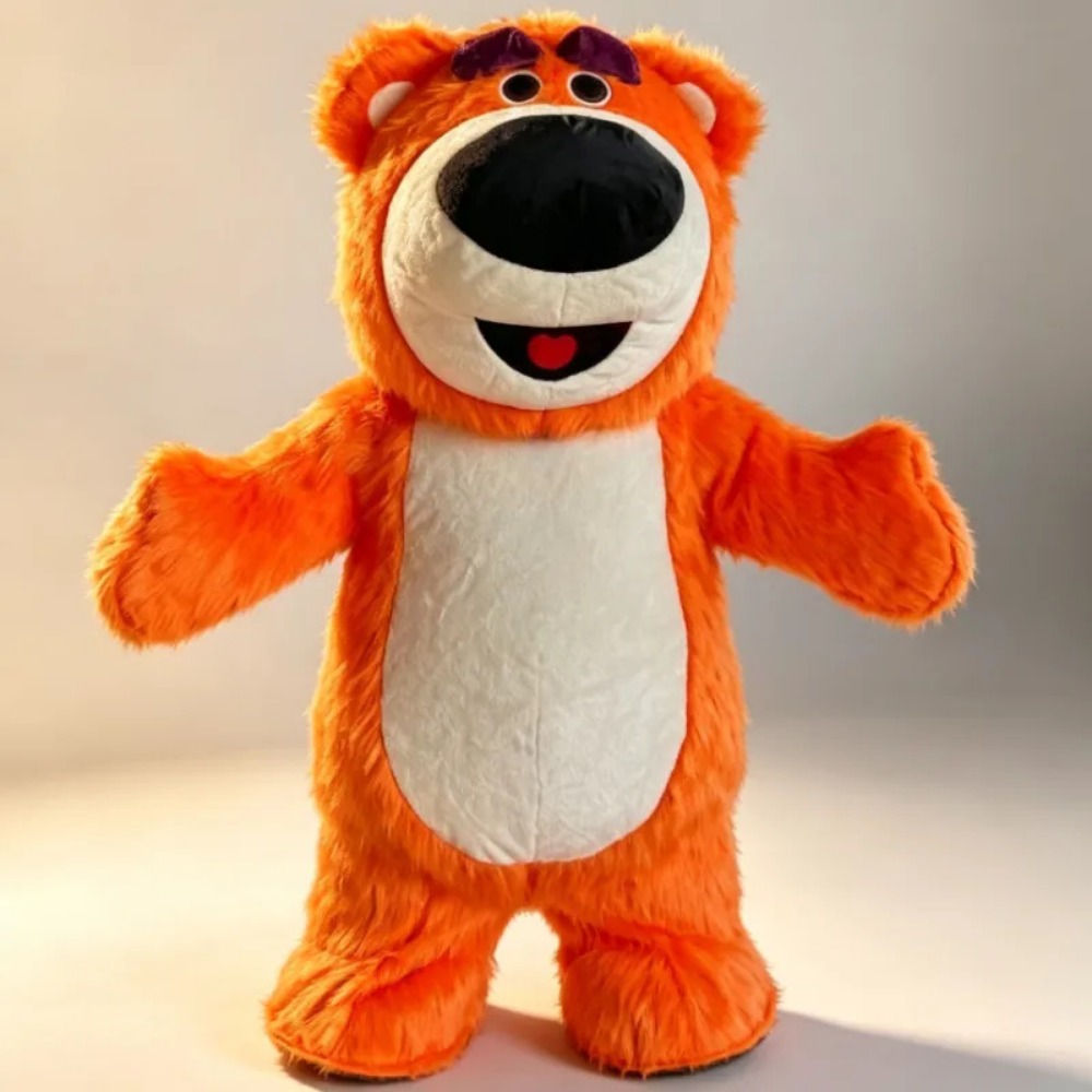 Opblaasbaar oranje berenmascot - Costumes recensie en prijs