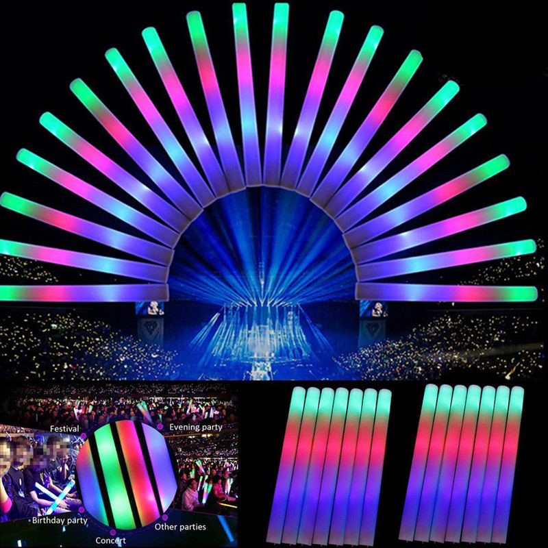 30 stuks feestdecoratie: kleur - Flashing Led Foam Sticks Party recensie en prijs